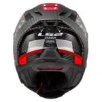 LS2 FF807 Dragon Carbon Trax MC Hjälm Röd/Vit