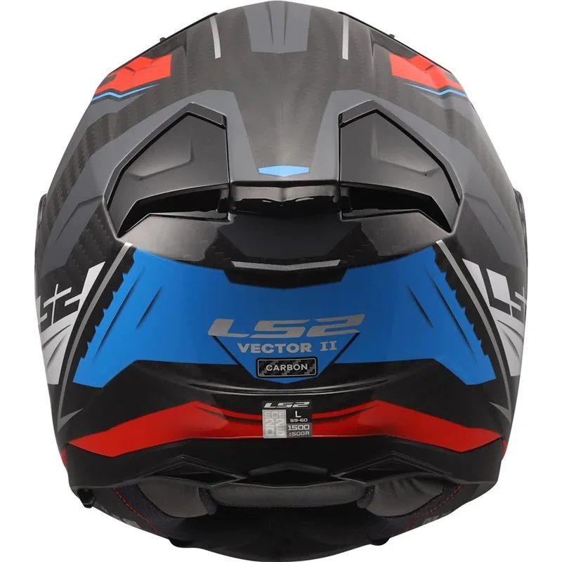 LS2 FF811 Vector II Carbon Savage Vit/Blå/Röd