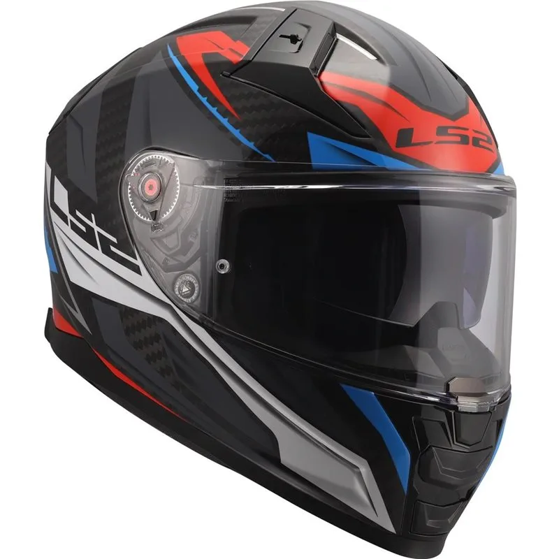 LS2 FF811 Vector II Carbon Savage Vit/Blå/Röd