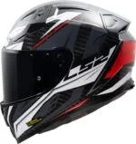 LS2 FF811 Vector II Carbon Savage Vit/Röd/Grå