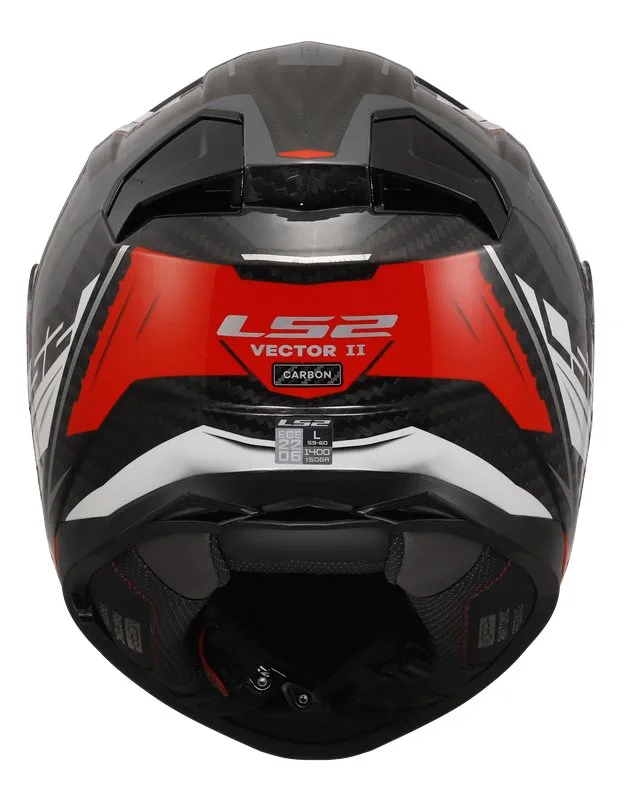 LS2 FF811 Vector II Carbon Savage Vit/Röd/Grå