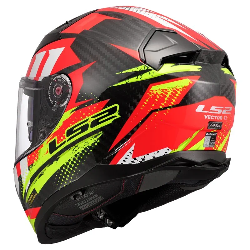 LS2 FF811 Vector II Carbon Tantic Röd/Gul