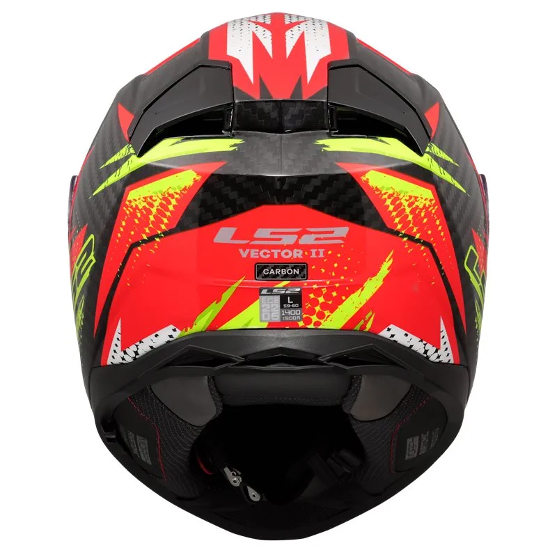 LS2 FF811 Vector II Carbon Tantic Röd/Gul