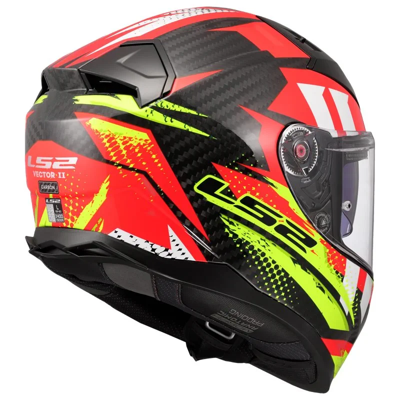 LS2 FF811 Vector II Carbon Tantic Röd/Gul