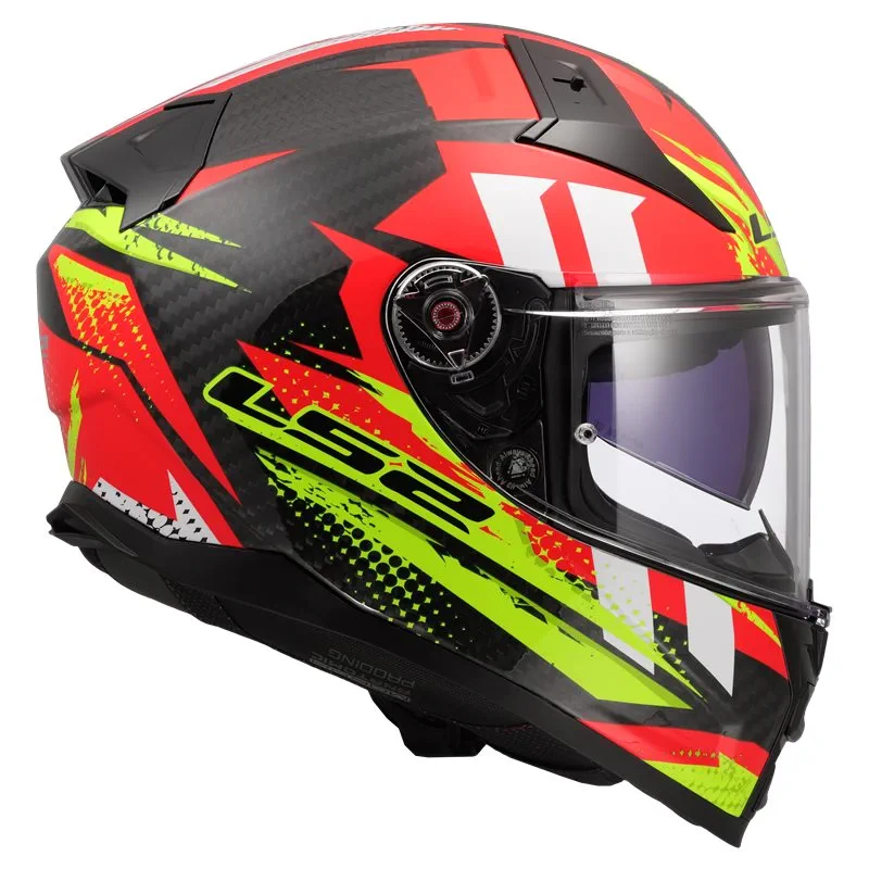LS2 FF811 Vector II Carbon Tantic Röd/Gul