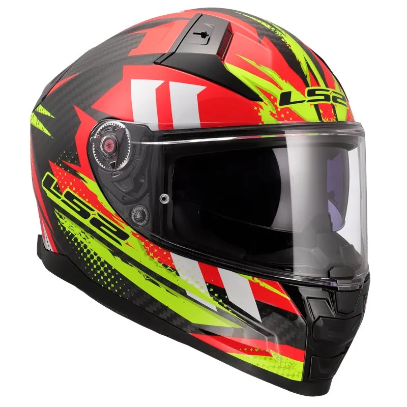 LS2 FF811 Vector II Carbon Tantic Röd/Gul