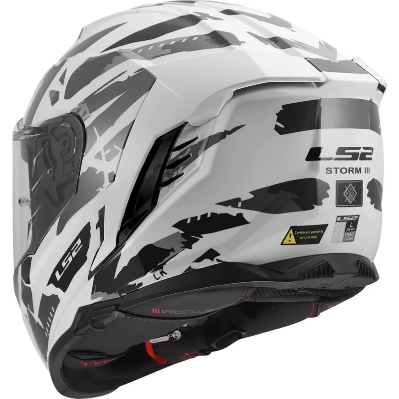 LS2 FF818 Storm III Kaos Vit/Grå