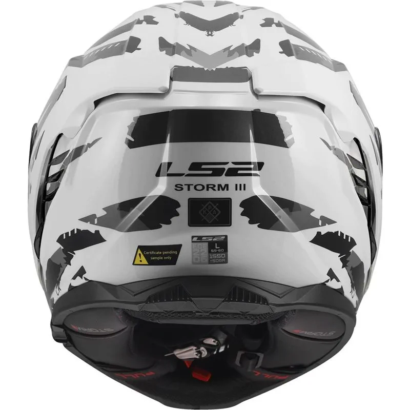 LS2 FF818 Storm III Kaos Vit/Grå