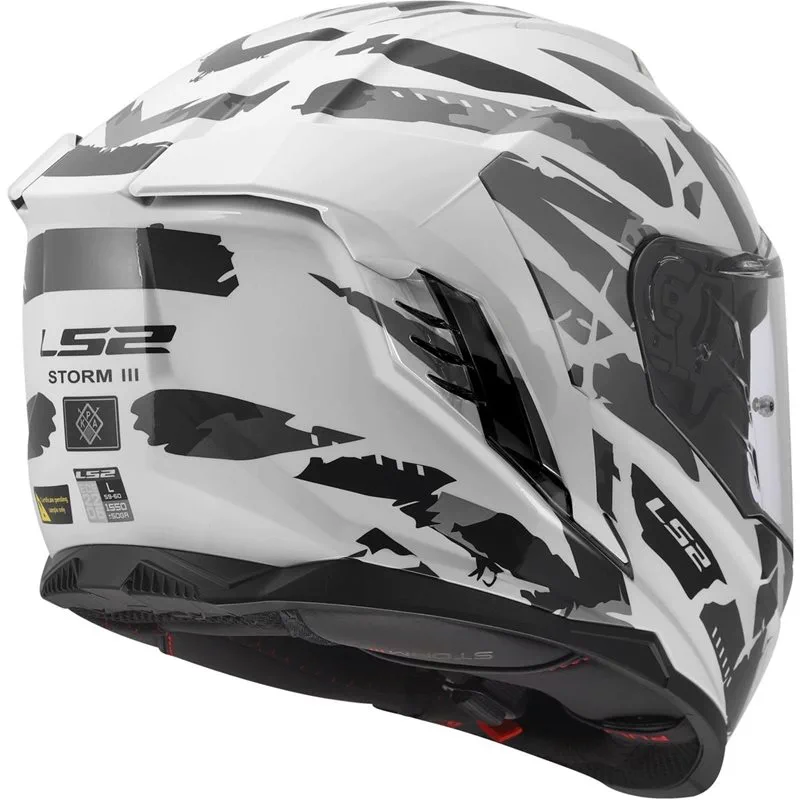LS2 FF818 Storm III Kaos Vit/Grå