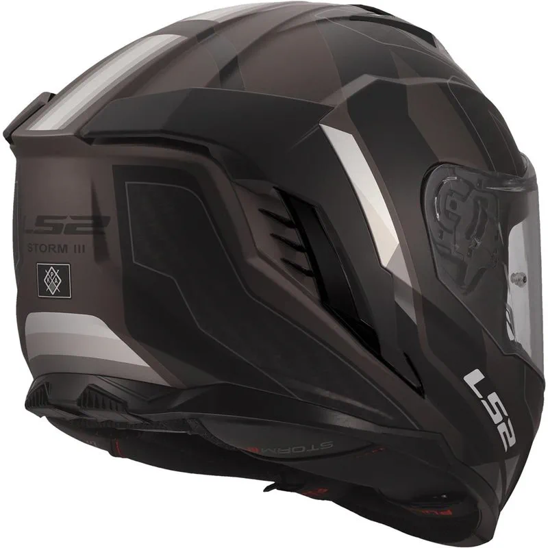 LS2 FF818 Storm III Integralhjälm - Sportig Svart/Grå MC Hjälm