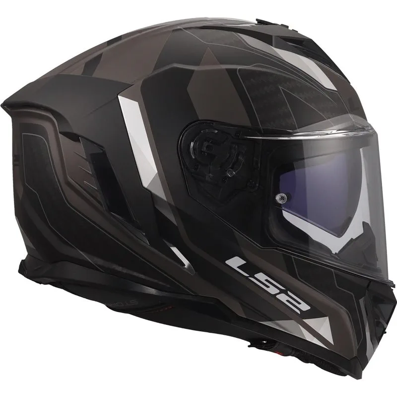 LS2 FF818 Storm III Integralhjälm - Sportig Svart/Grå MC Hjälm