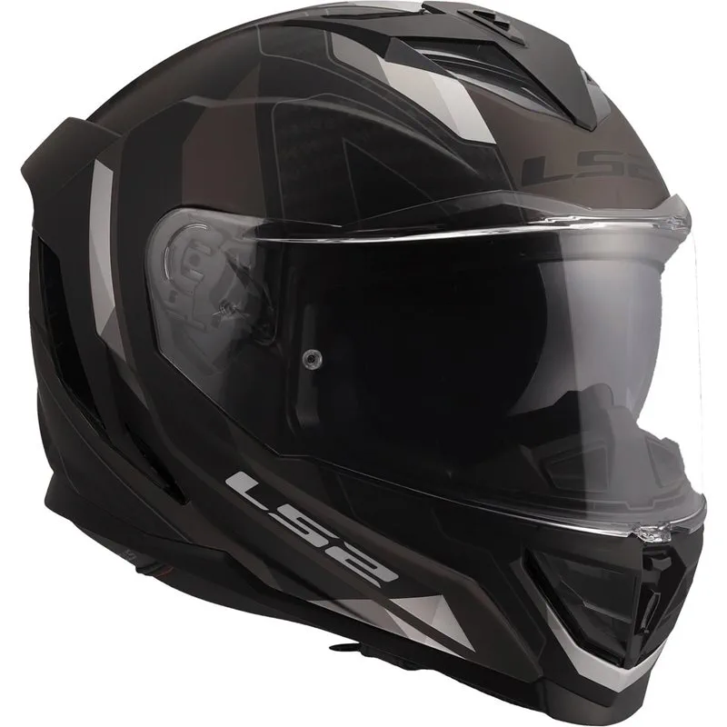 LS2 FF818 Storm III Integralhjälm - Sportig Svart/Grå MC Hjälm