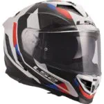 LS2 FF818 Storm III Integralhjälm - Sportig Vit/Blå/Röd MC Hjälm