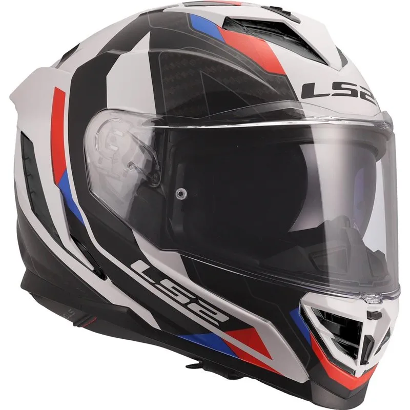 LS2 FF818 Storm III Integralhjälm - Sportig Vit/Blå/Röd MC Hjälm