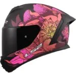 LS2 FF820 Rapid III Poppies II Svart/Rosa