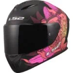 LS2 FF820 Rapid III Poppies II Svart/Rosa