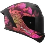 LS2 FF820 Rapid III Poppies II Svart/Rosa