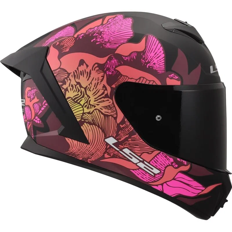 LS2 FF820 Rapid III Poppies II Svart/Rosa