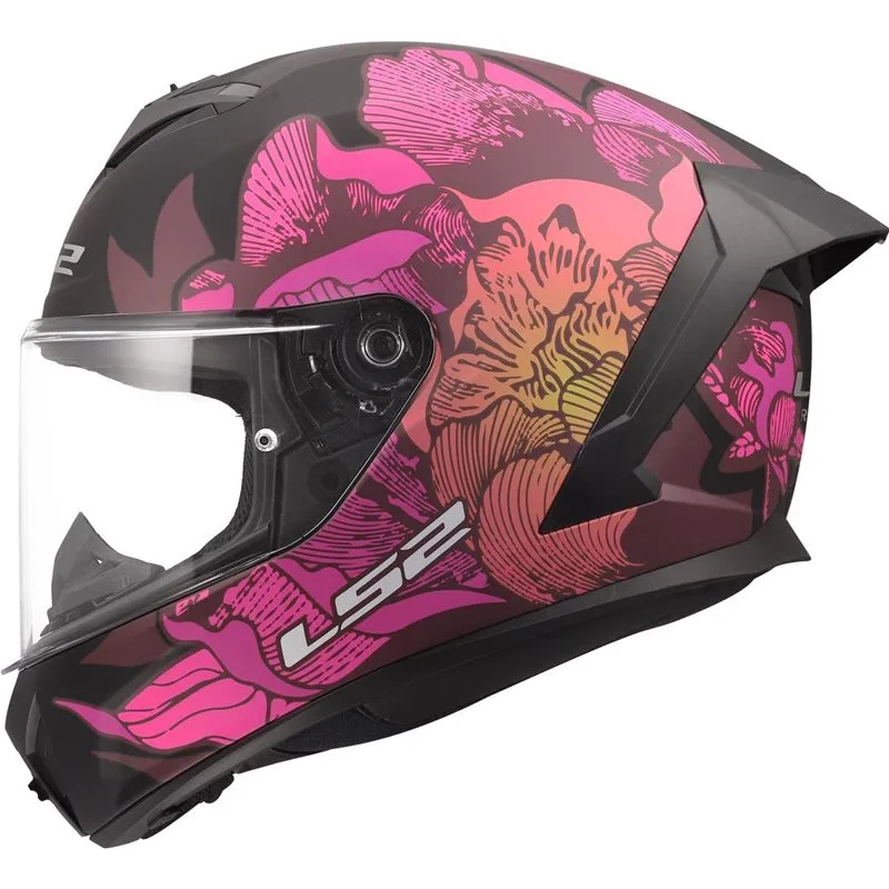 LS2 FF820 Rapid III Poppies II Svart/Rosa
