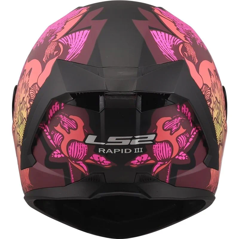 LS2 FF820 Rapid III Poppies II Svart/Rosa