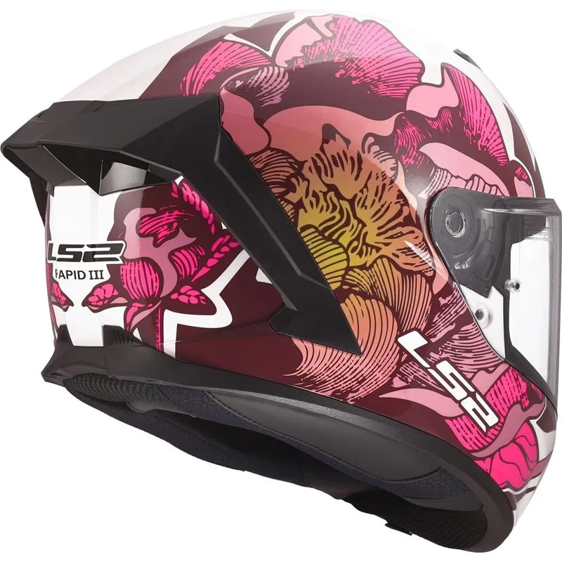 LS2 FF820 Rapid III Poppies II Vit/Rosa