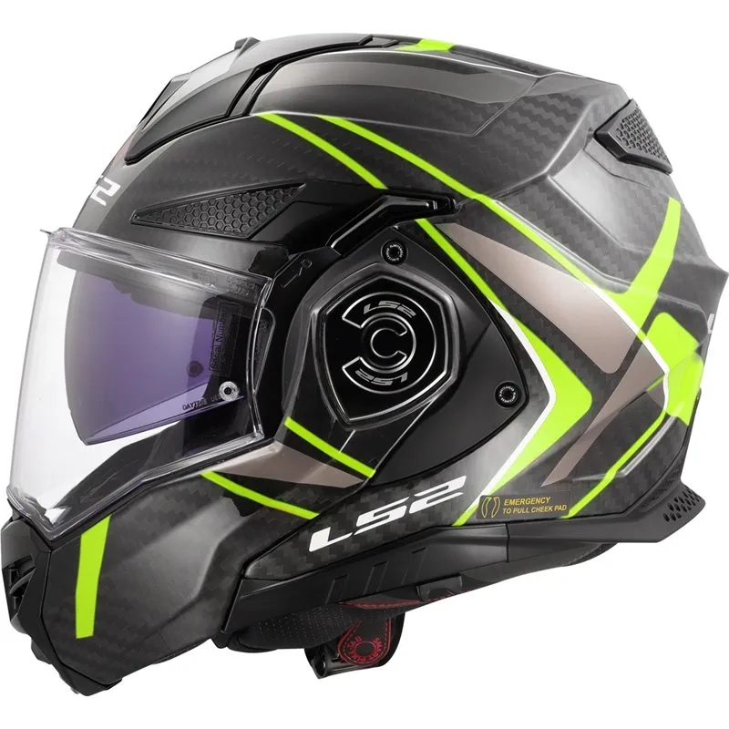 hjalm-ls2-ff901-advant-x-carbon-future-gul LS2 FF901 Advant X Carbon Future Gul