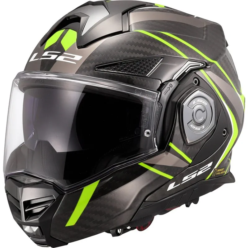 hjalm-ls2-ff901-advant-x-carbon-future-gul LS2 FF901 Advant X Carbon Future Gul