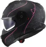 LS2 FF908 Strobe II Lux Matt Svart/Rosa