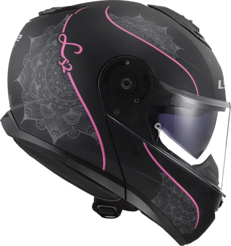 LS2 FF908 Strobe II Lux Matt Svart/Rosa