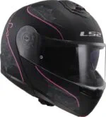 LS2 FF908 Strobe II Lux Matt Svart/Rosa