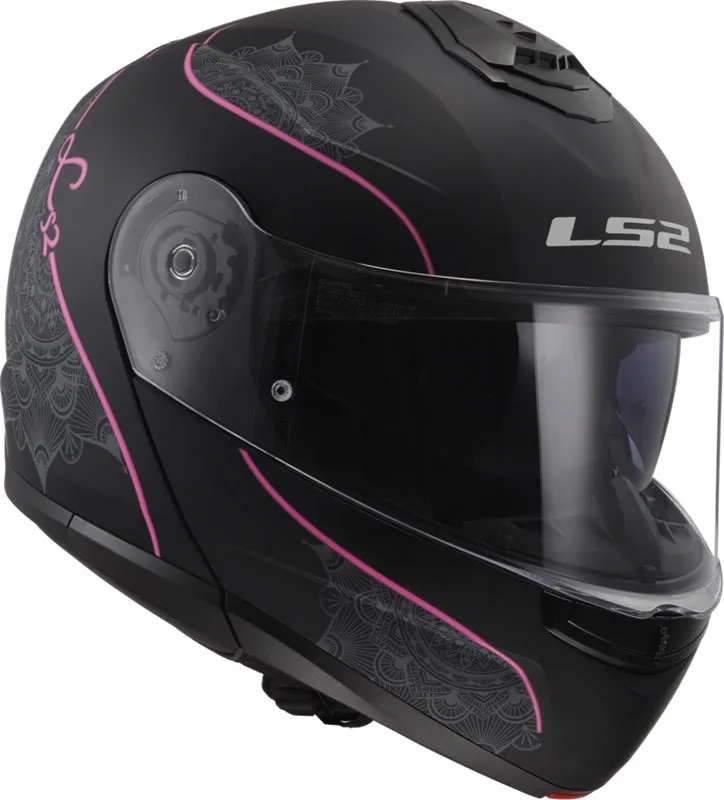 LS2 FF908 Strobe II Lux Matt Svart/Rosa