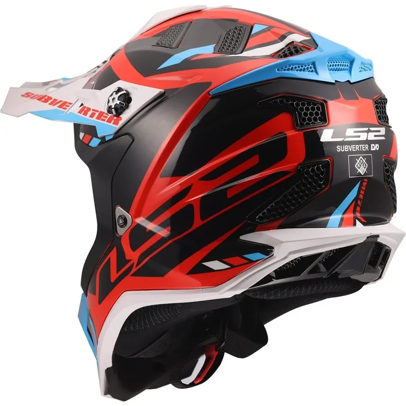 LS2 MX700 Subverter Stomp Vit/Blå/Röd