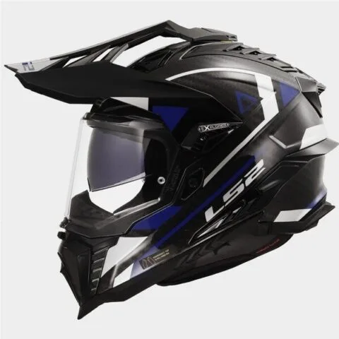 LS2 MX701 Explorer Carbon Adventure Blå