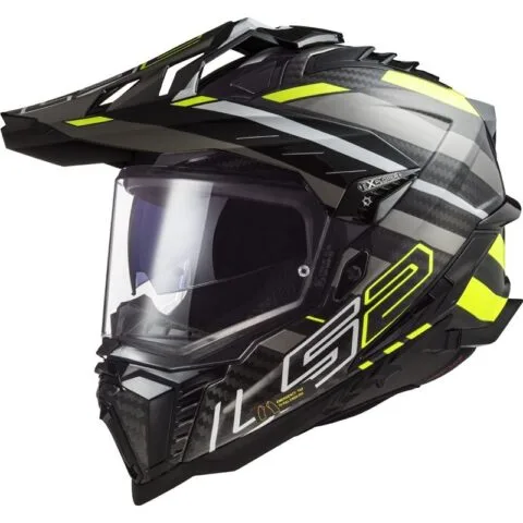 LS2 MX701 Explorer Carbon Edge Svart/Gul