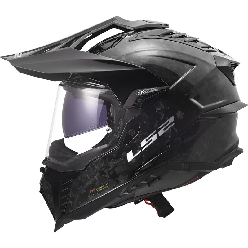 hjalm-ls2-mx701-explorer-carbon-forged-svart LS2 MX701 Explorer Carbon Forged Svart