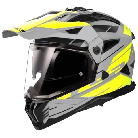 LS2 MX702 Pioneer II Namib Matt Grå/Gul