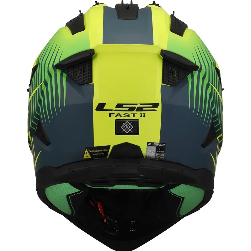LS2 MX708 Fast II Duck Matt Grön/Gul