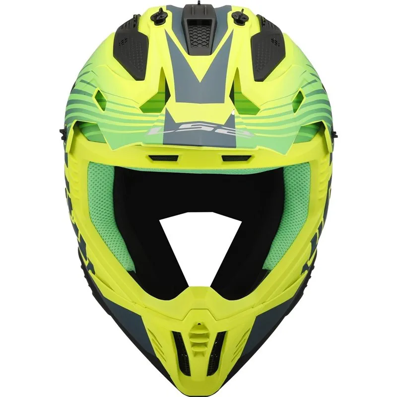 LS2 MX708 Fast II Duck Matt Grön/Gul