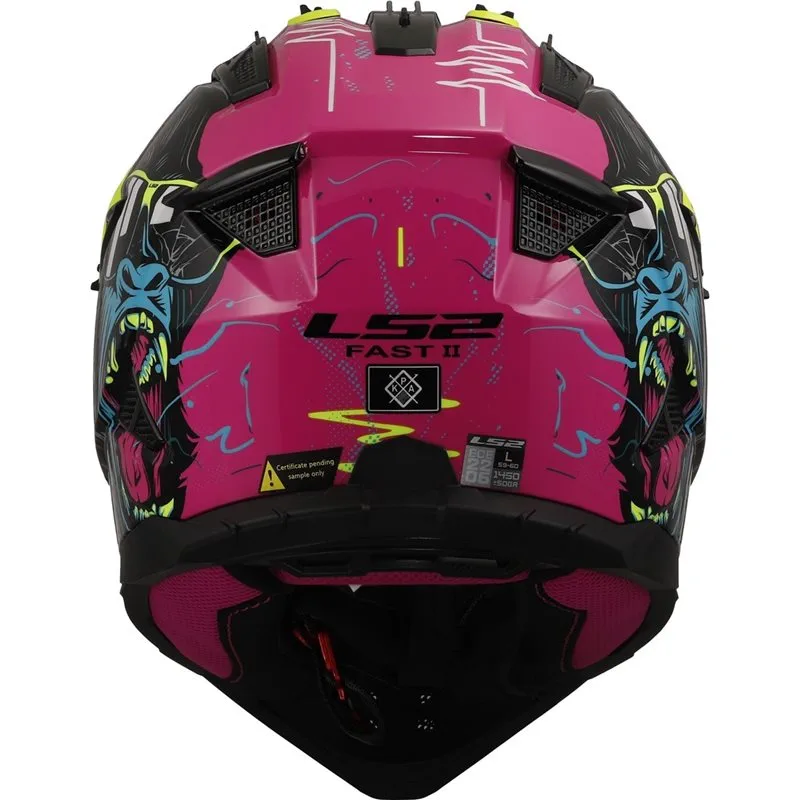 LS2 MX708 Fast II Gorilla Lila/Gul