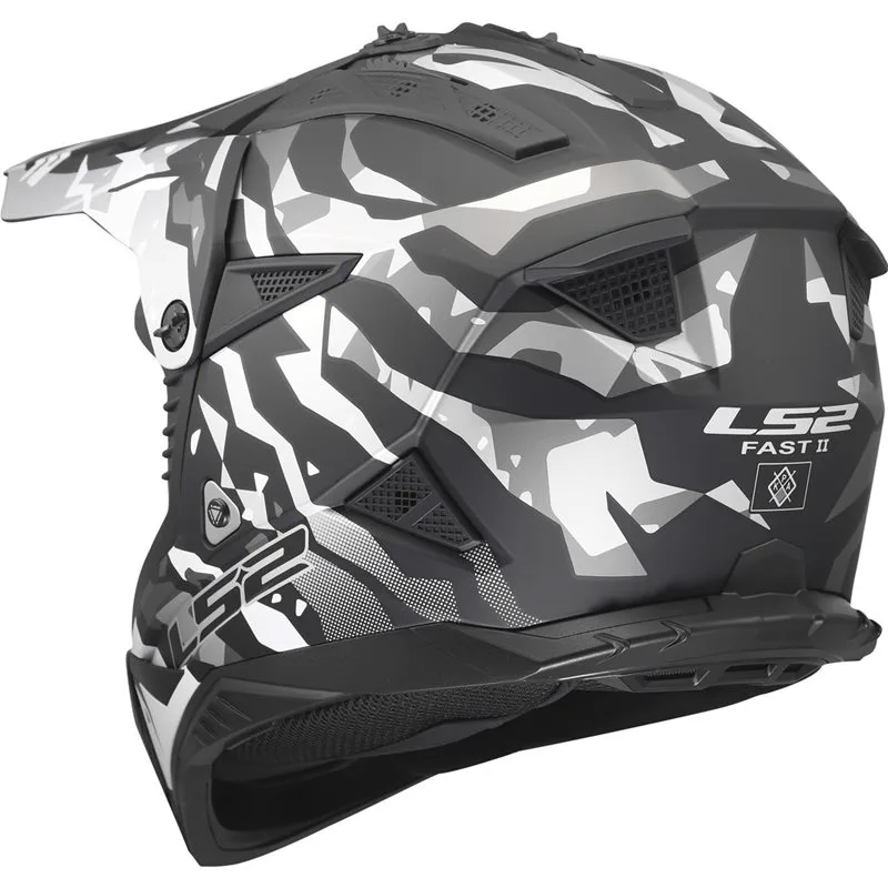 LS2 MX708 Fast II Grotesk Svart/Grå