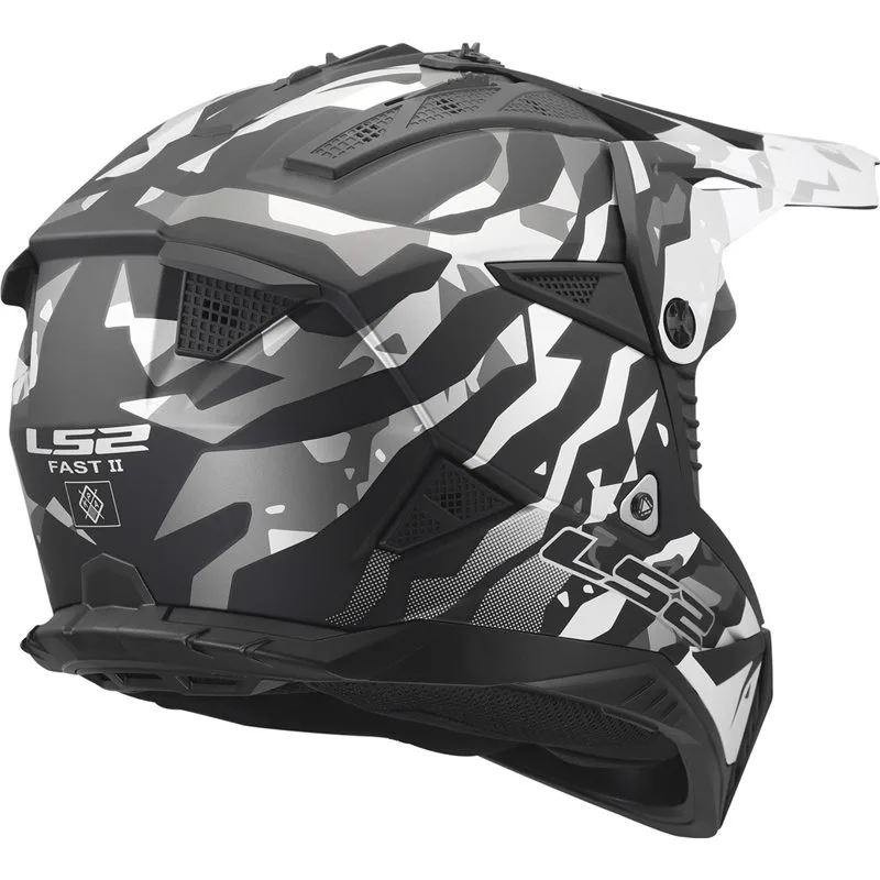 LS2 MX708 Fast II Grotesk Svart/Grå