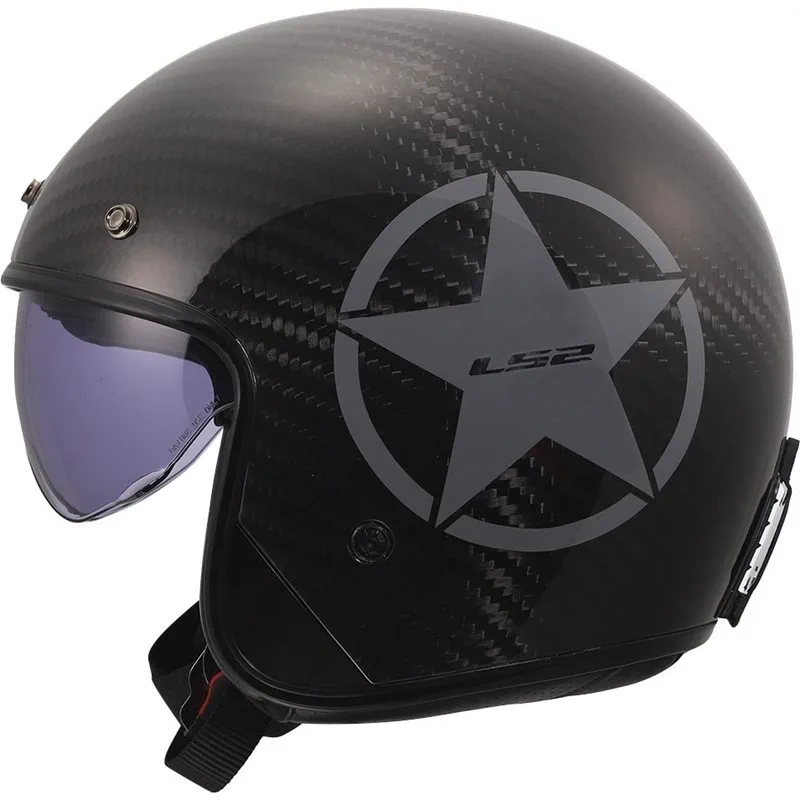 hjalm-ls2-of601-bob-ii-carbon-star-gra LS2 OF601 Bob II Carbon Star Grå