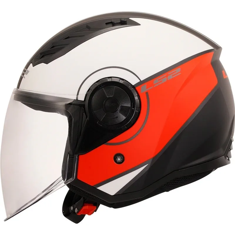 LS2 OF616 Airflow II Cover Matt Vit/Röd