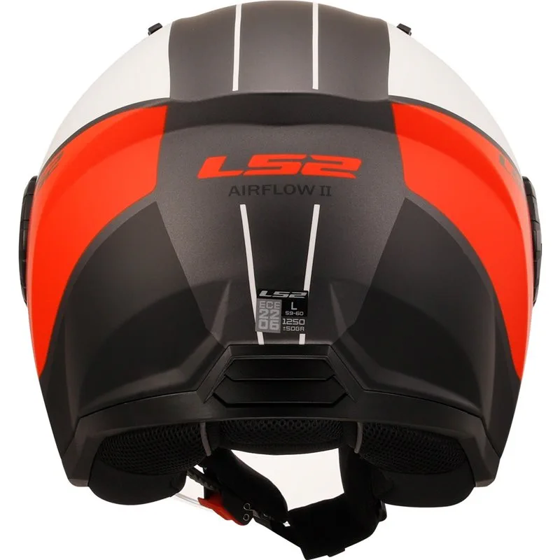 LS2 OF616 Airflow II Cover Matt Vit/Röd