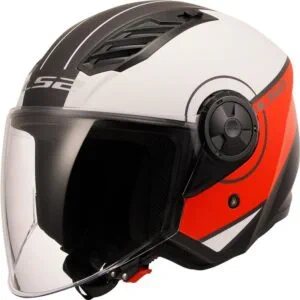LS2 OF616 Airflow II Cover Matt Vit/Röd