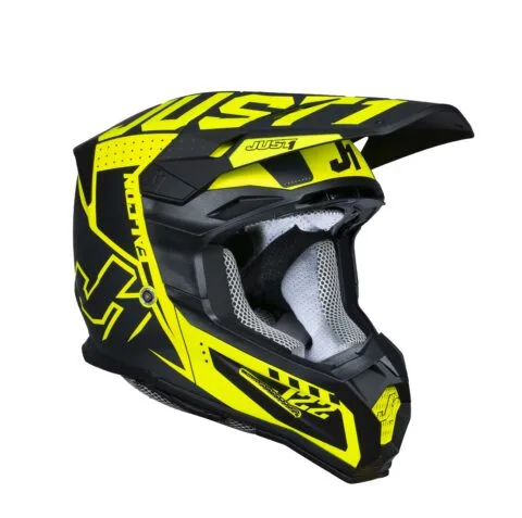 Just 1 Just1 Hjälm J-22 F Falcon Titanium/Svart/Fluo Gul