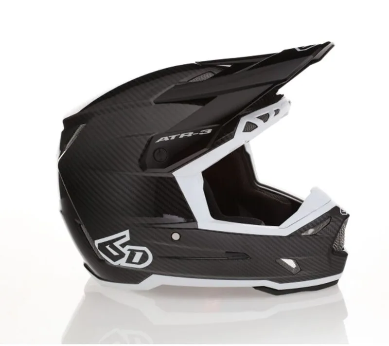 1957564854971f5491dde50d3db13d071da0fe61_59_13_003 6D Hjälm ATR-3 Solid Gloss Black White FIM