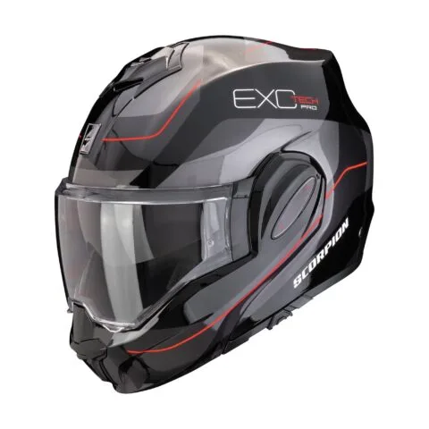 SCORPION Hjälm EXO-TECH EVO PRO Commuta svart/grå/röd