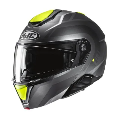 HJC Hjälm i91 Arven Grå/Fluo Gul MC3HSF