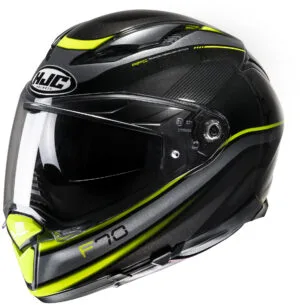 HJC Hjälm F70 Diwen Svart/Fluo Gul MC3H